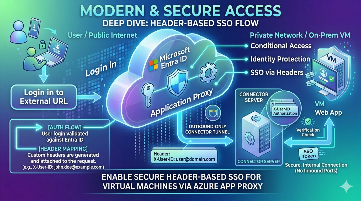 Seamless & Secure: How to Activate Header-Based SSO for Virtual Machines via Microsoft Entra Application Proxy